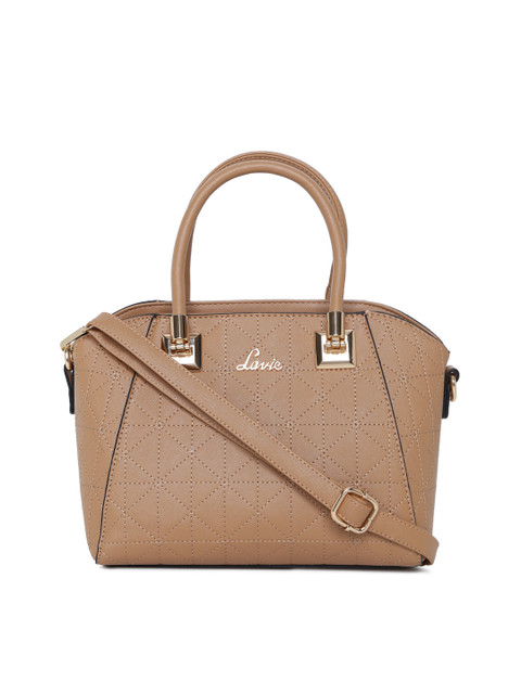 

Lavie Beige Solid Handbag