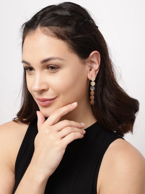

Ayesha Gold-Toned Circular Drop Earrings