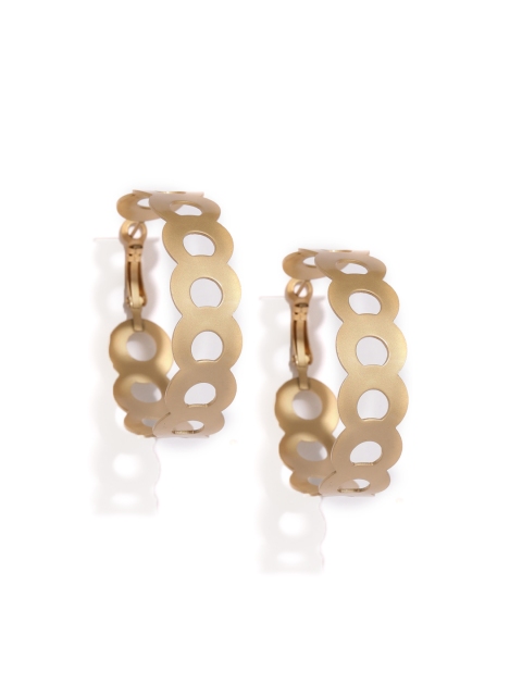 

Ayesha Gold-Toned Cut Work Circular Hoop Earrings