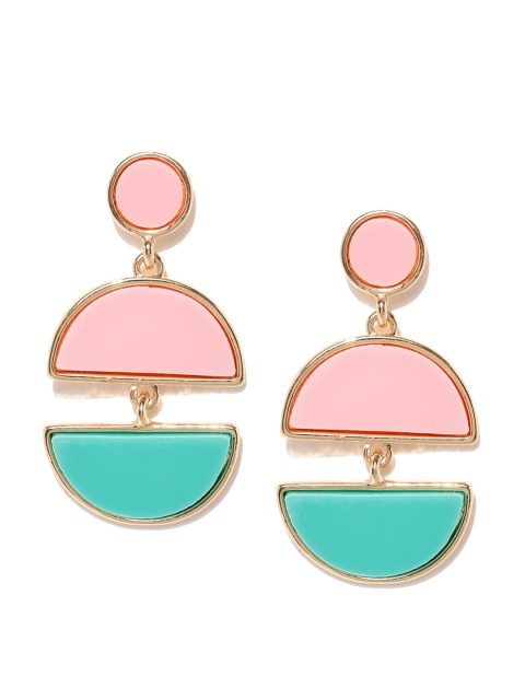 

Ayesha Pink & Green Drop Earrings