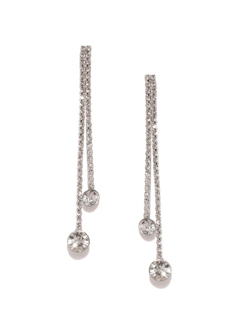 

Ayesha Silver-Toned Contemporary Drop Earrings