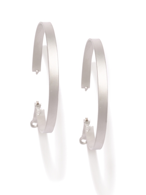 

Ayesha Silver-Toned Circular Hoop Earrings