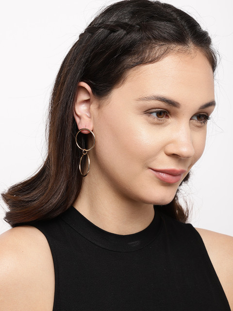 

Ayesha Gold-Toned Circular Drop Earrings