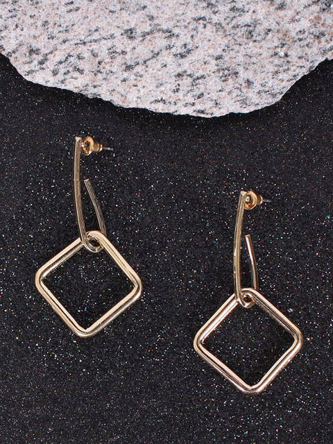 

Ayesha Gold-Toned Circular Drop Earrings