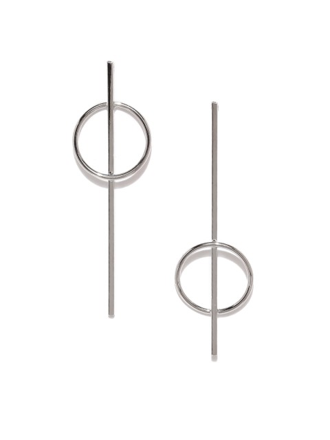 

Ayesha Silver-Toned Contemporary Drop Earrings