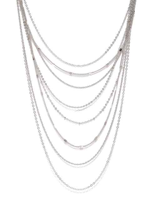 

Ayesha Women Silver-Toned Metal Layered Necklace