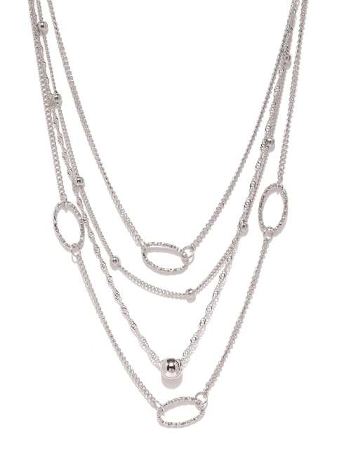 

Ayesha Silver-Toned Metal Layered Chain