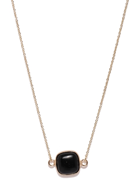 

Ayesha Women Gold-Toned & Black Enamelled Necklace