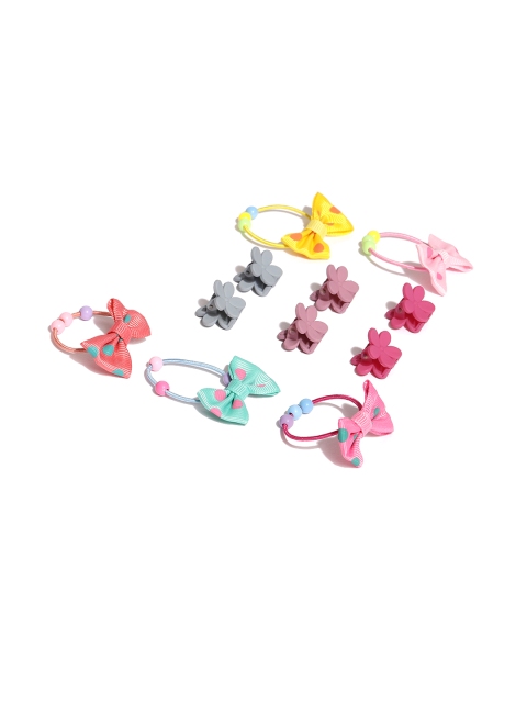 

Toniq Kids Hair Accessories Set of 11 Pony Tail Holder & Hair Clip, Multi