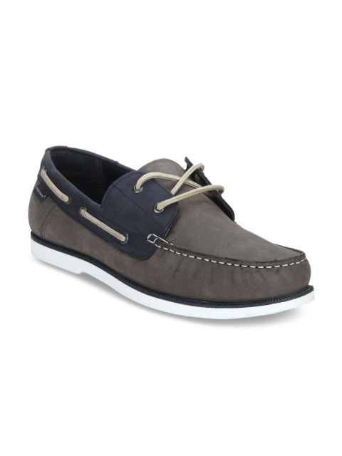 

Red Tape Men Taupe Leather Boat Shoes