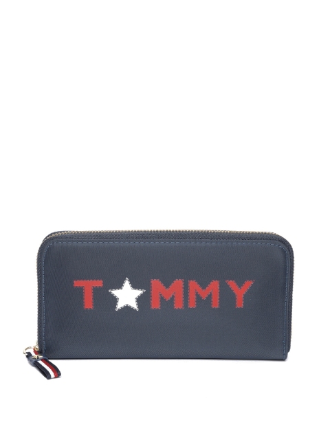 

Tommy Hilfiger Women Navy Blue Printed Zip Around Wallet