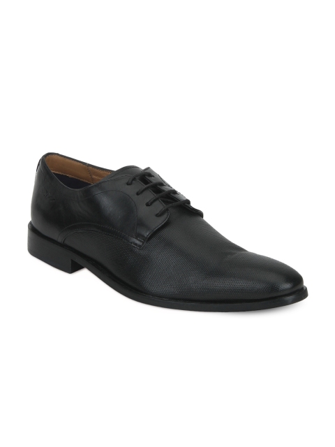 

Park Avenue Men Black Leather Formal Derby Shoes