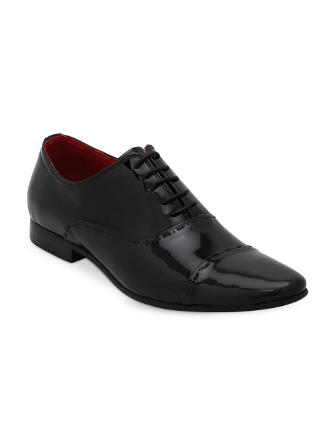 

Park Avenue Men Black Leather Formal Oxfords