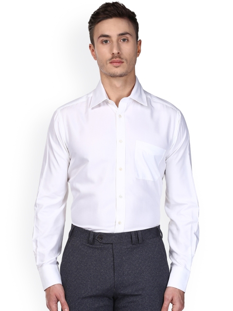 

Park Avenue Men White Slim Fit Solid Formal Shirt