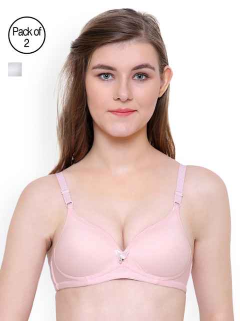 

Friskers Pack of 2 Slim Fit Push Up Bras FO-2039-02-10-38C, White