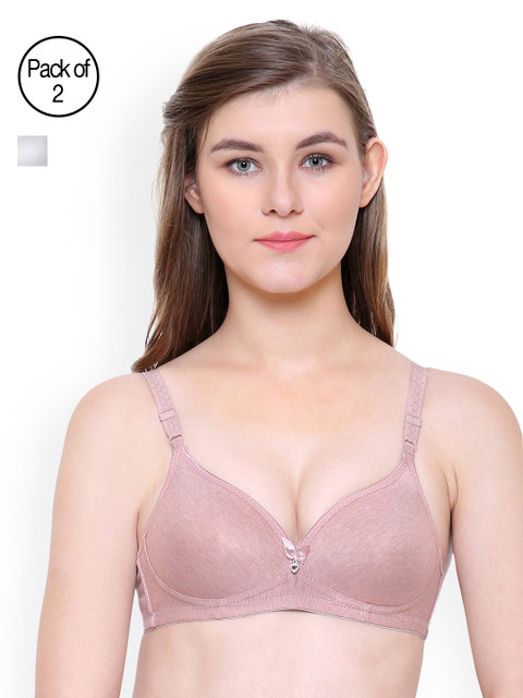 

Friskers Pack of 2 Slim Fit Push Up Bras FO-2039-02-21-38C, White