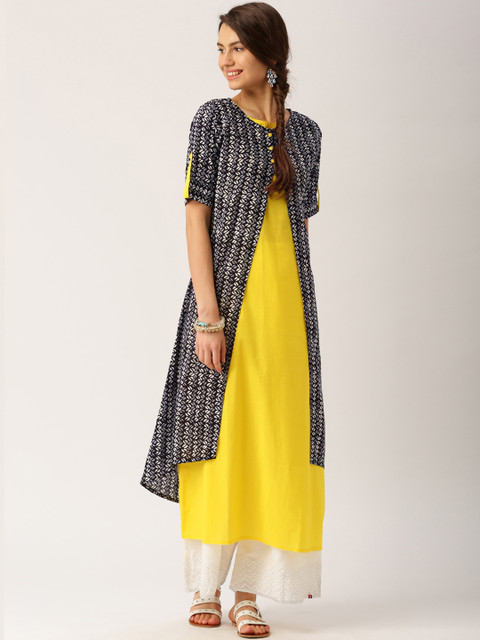 

Jaipur Kurti Women Black Printed Tailored Jacket