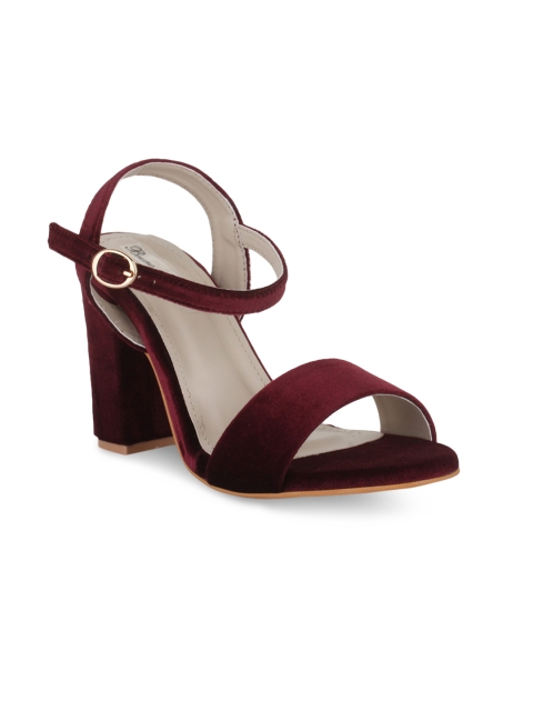 

Bruno Manetti Women Maroon Solid Suede Sandals