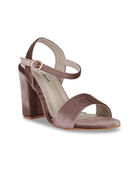 

Bruno Manetti Women Brown Solid Suede Sandals