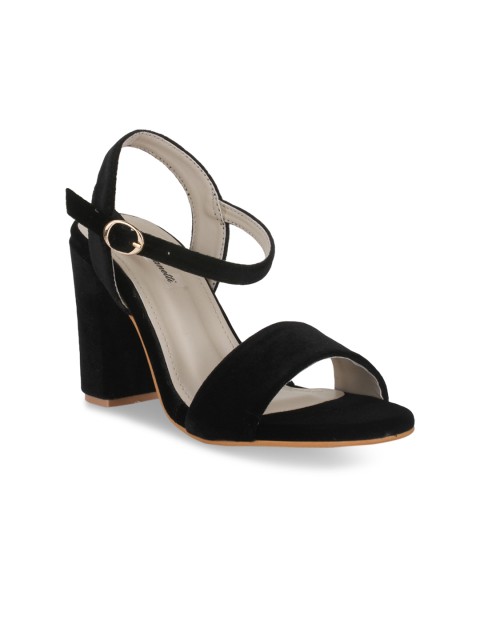 

Bruno Manetti Women Black Solid Suede Sandals
