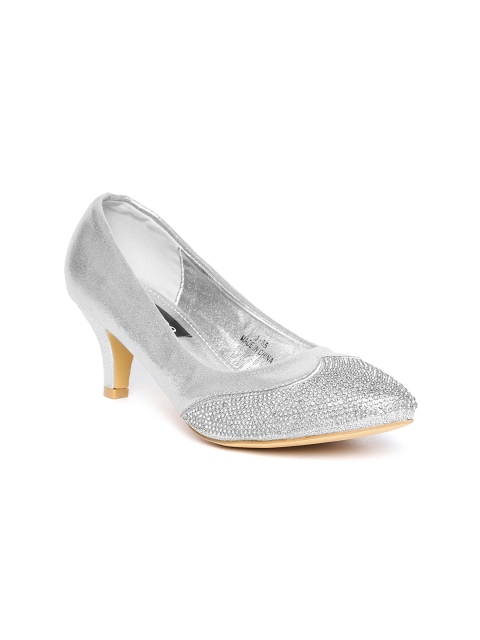 

Jurado Women Silver-Toned Embellished Pumps