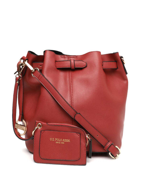 

U.S. Polo Assn. Women Red Solid Sling Bag