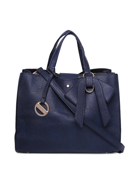 

U.S. Polo Assn. Women Navy Solid Handheld Bag with Sling Strap, Navy blue