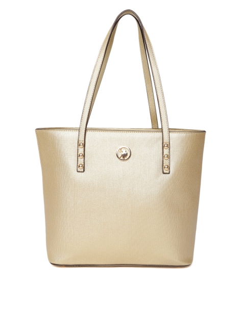 

U.S. Polo Assn. Women Gold-Toned Solid Shoulder Bag