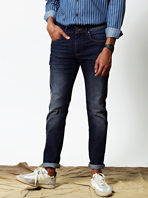 

Mr Bowerbird Men Blue Slim Fit Mid-Rise Clean Look Stretchable Jeans