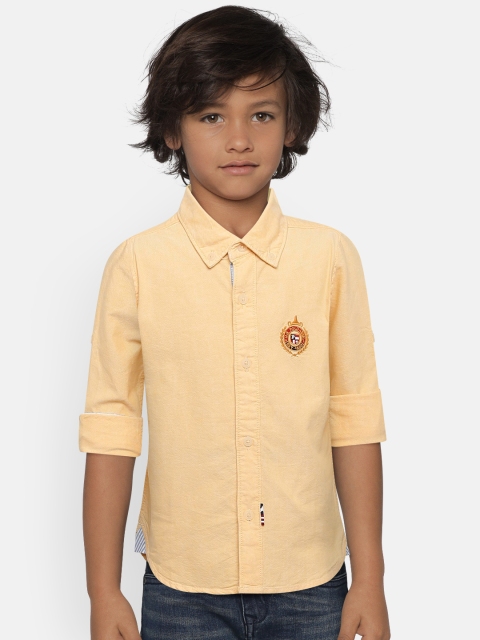 

U.S. Polo Assn. Kids Boys Yellow Regular Fit Casual Shirt