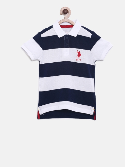 

U.S. Polo Assn. Kids Boys Navy Blue Polo Collar T-shirt