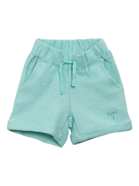 

U.S. Polo Assn. Kids Girls Green Solid Regular Fit Regular Shorts