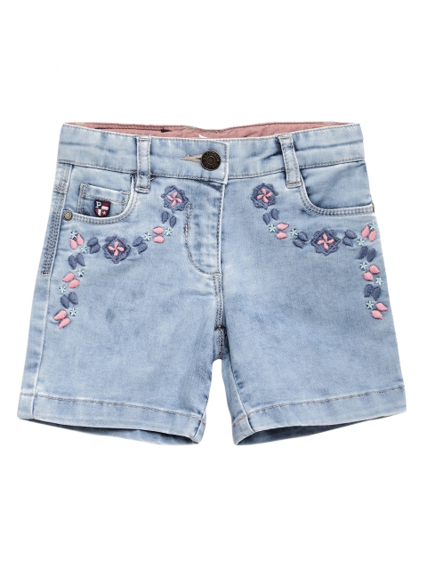 

U.S. Polo Assn. Kids Girls Blue Washed Denim Shorts