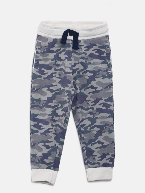 

U.S. Polo Assn. Kids Boys Blue & Grey Camouflage Print Joggers