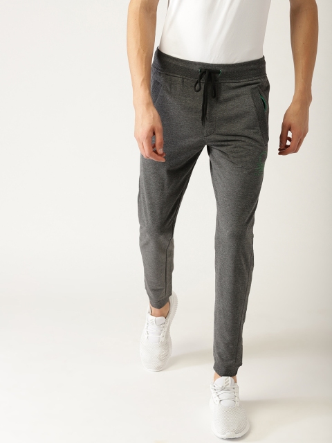

United Colors of Benetton Men Charcoal Grey Solid Joggers