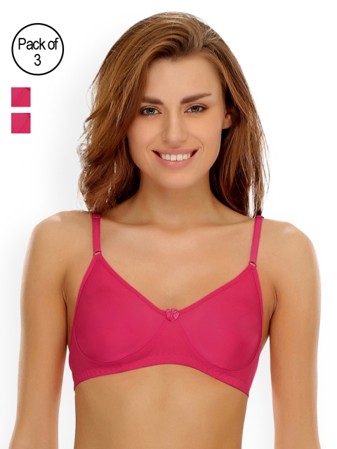 

Clovia Pack Of 3 Bra, Pink