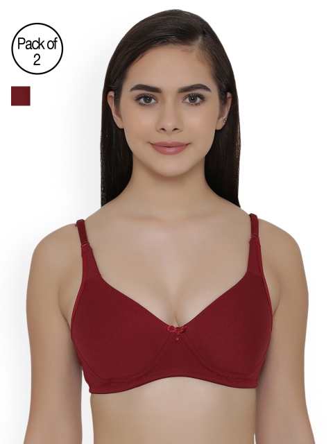 

Clovia Pack Of 2 Bra, Red