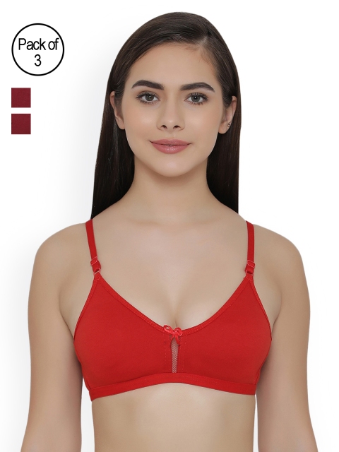 

Clovia Pack Of 2 Bra, Red