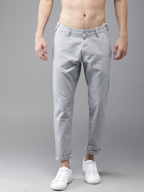

Moda Rapido Men Grey Regular Fit Solid Chinos