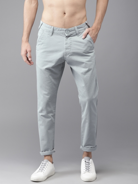 

Moda Rapido Men Grey Slim Fit Solid Chinos