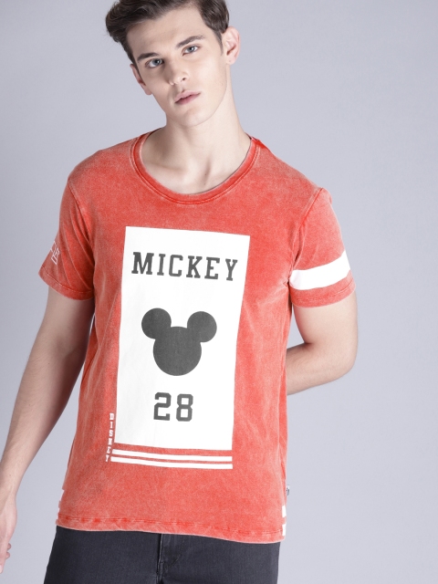 

Kook N Keech Disney Men Red Printed Round Neck T-shirt