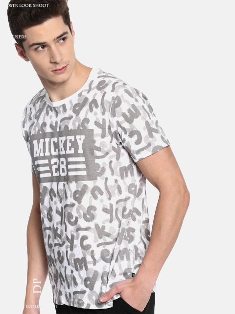 

Kook N Keech Disney Men White Printed Round Neck T-shirt