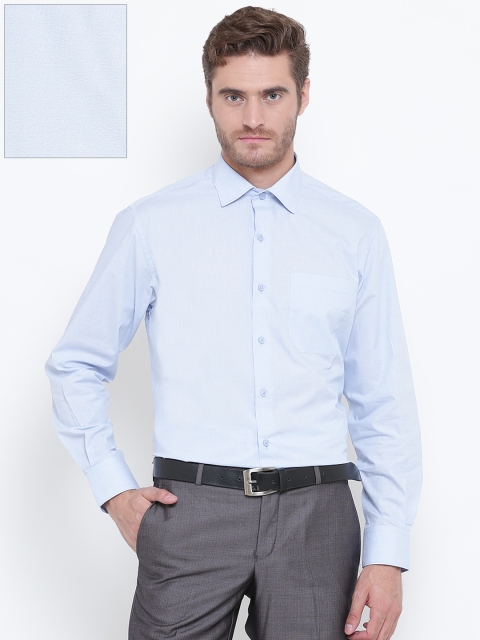 

John Players Men Blue Regular Fit Solid Formal Shirt