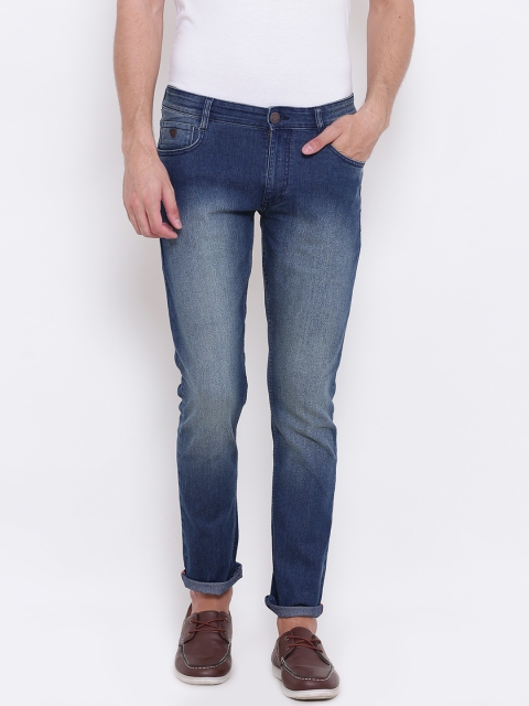 

John Players Men Blue Slim Fit Mid-Rise Clean Look Stretchable Jeans