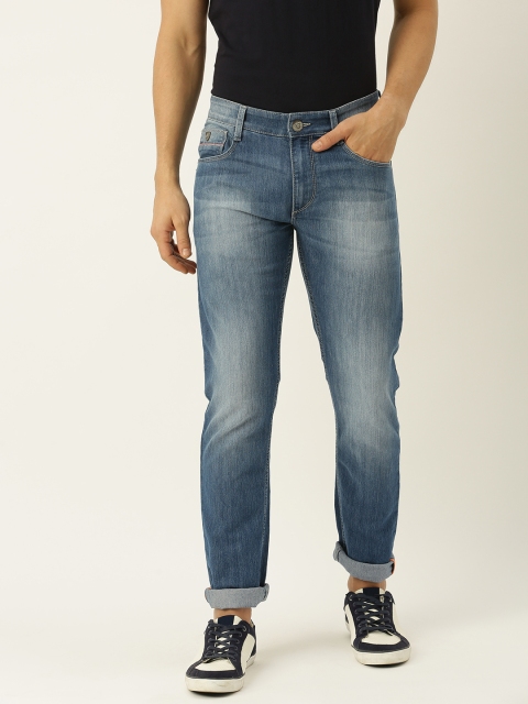 

John Players Men Blue Slim Fit Mid-Rise Clean Look Stretchable Jeans