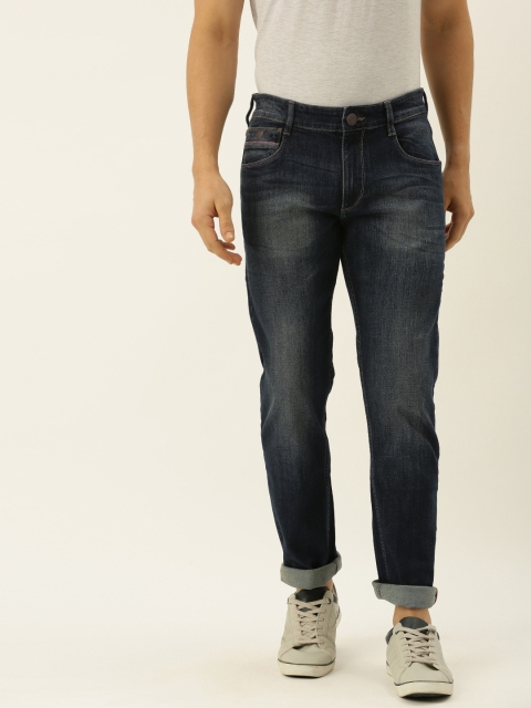 

John Players Men Blue Slim Fit Mid-Rise Clean Look Stretchable Jeans