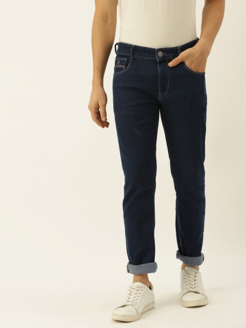 

John Players Men Blue Slim Fit Mid-Rise Clean Look Stretchable Jeans