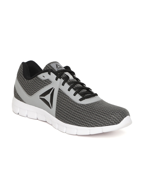 

Reebok Men Grey & Black Ultra Lite Woven Design Running Shoes