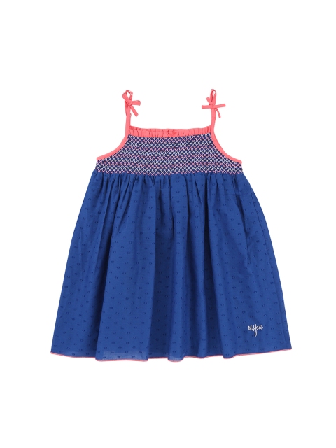 

U.S. Polo Assn. Kids Girls Blue Solid A-Line Dress