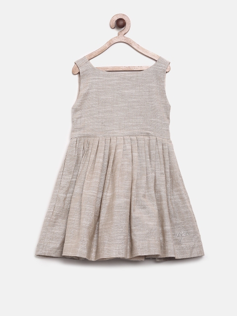 

U.S. Polo Assn. Kids Girls Gold-Toned Solid A-Line Dress